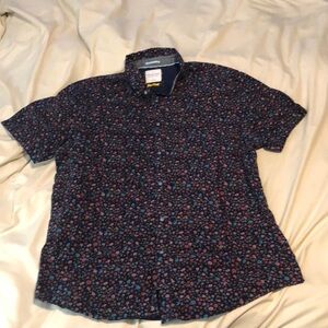 Denim & Flower Large Flower short sleeve shirt